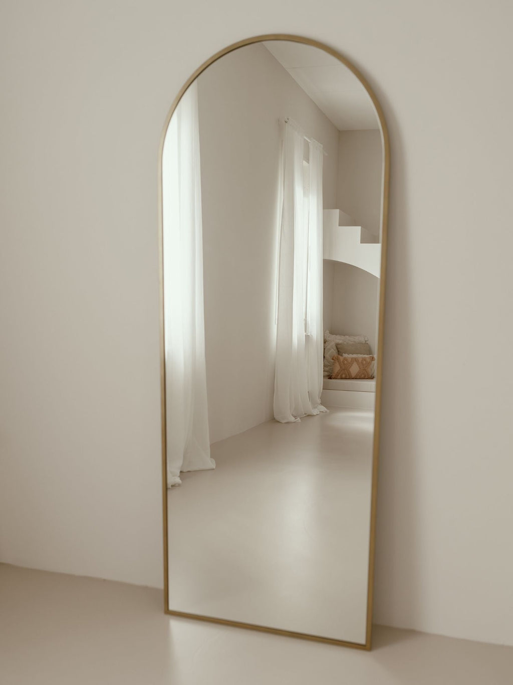 Large Standing Oval Mirror 180x70 Gold