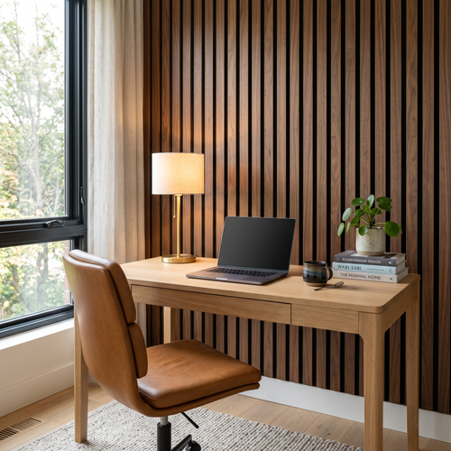 Walnut Acoustic Wall Panel 270 × 110 cm